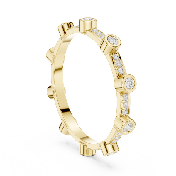 Vivienne French V Pave Lab Grown Diamond Ring