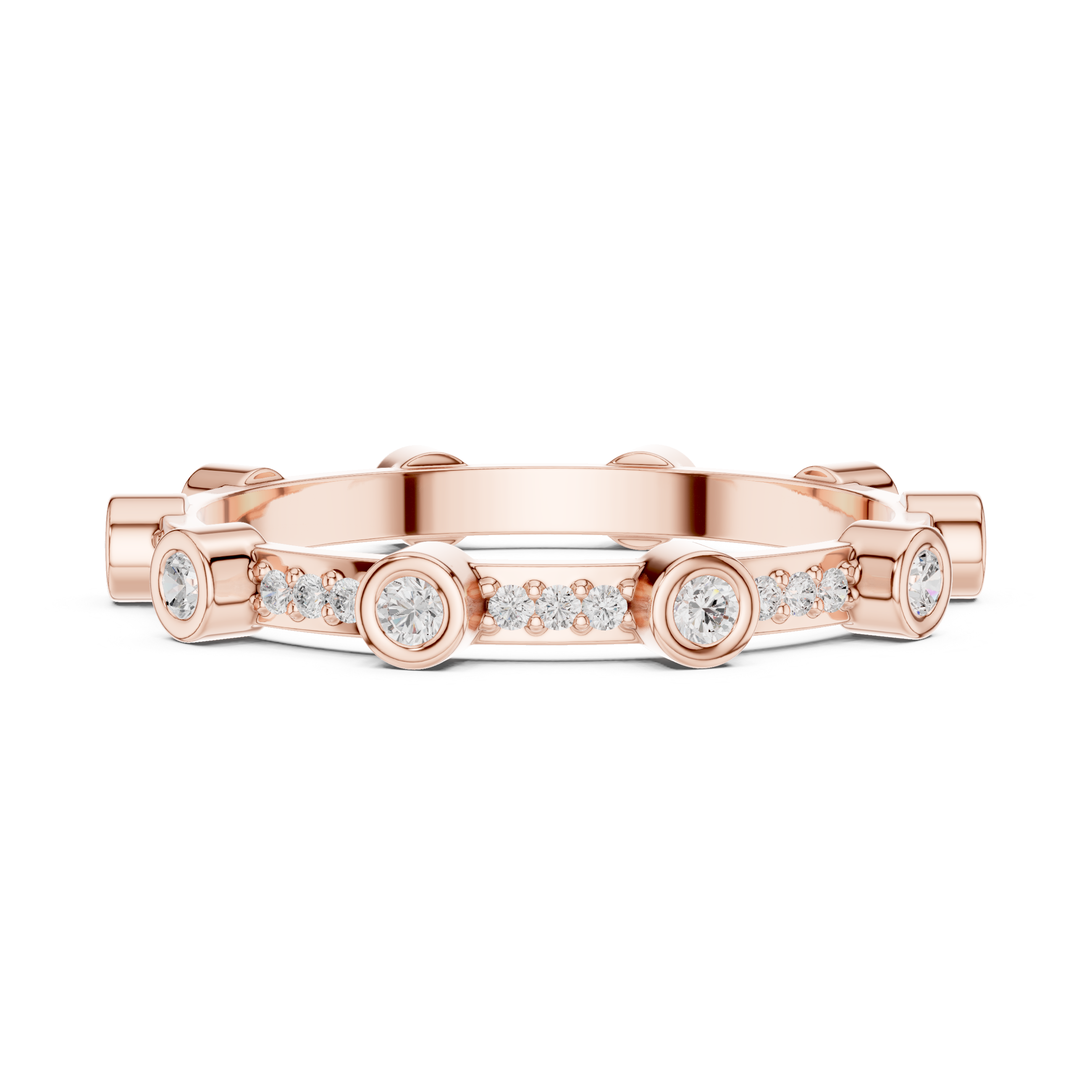 Vivienne French V Pave Lab Grown Diamond Ring