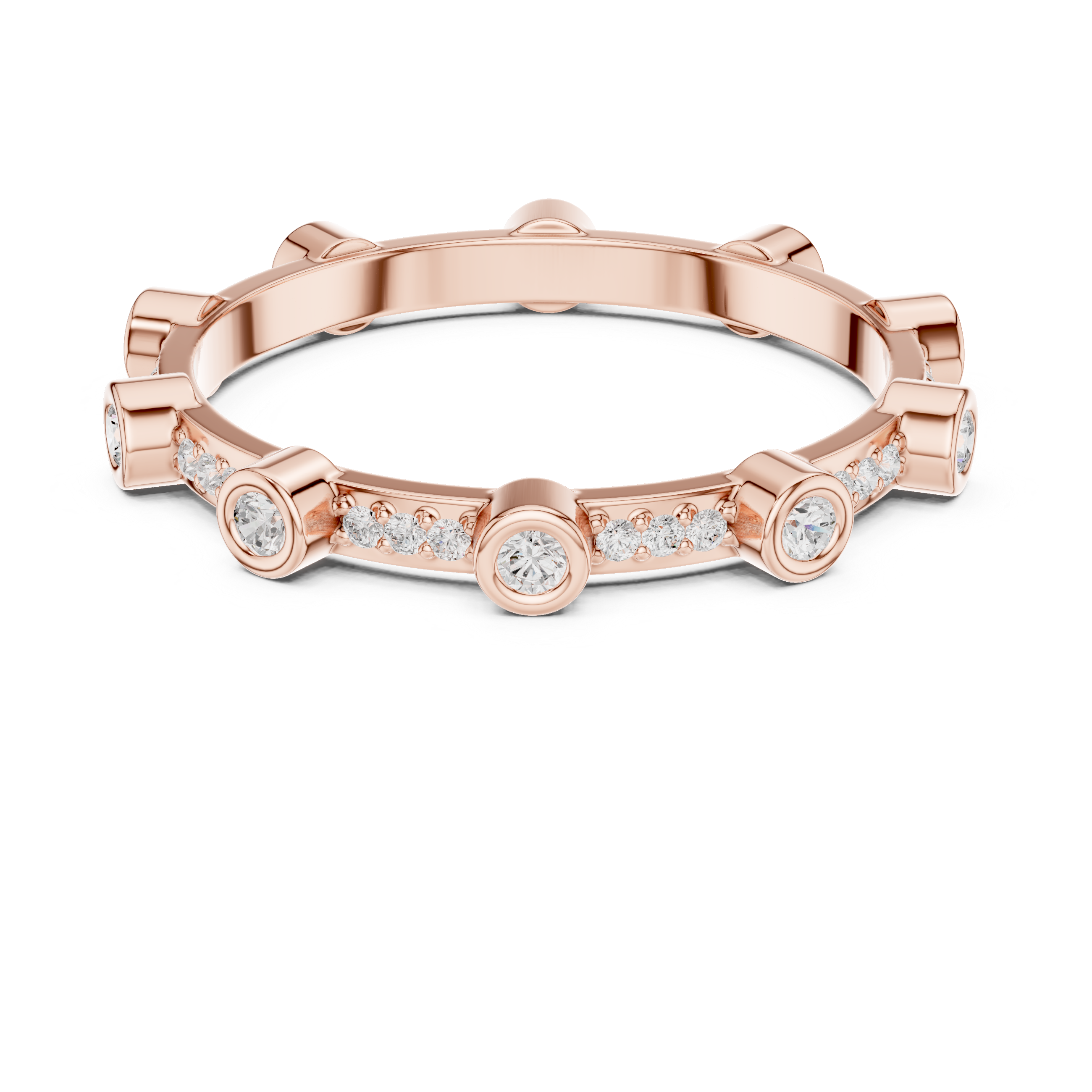 Vivienne French V Pave Lab Grown Diamond Ring