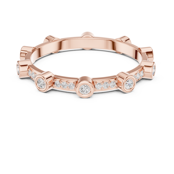 Vivienne French V Pave Lab Grown Diamond Ring