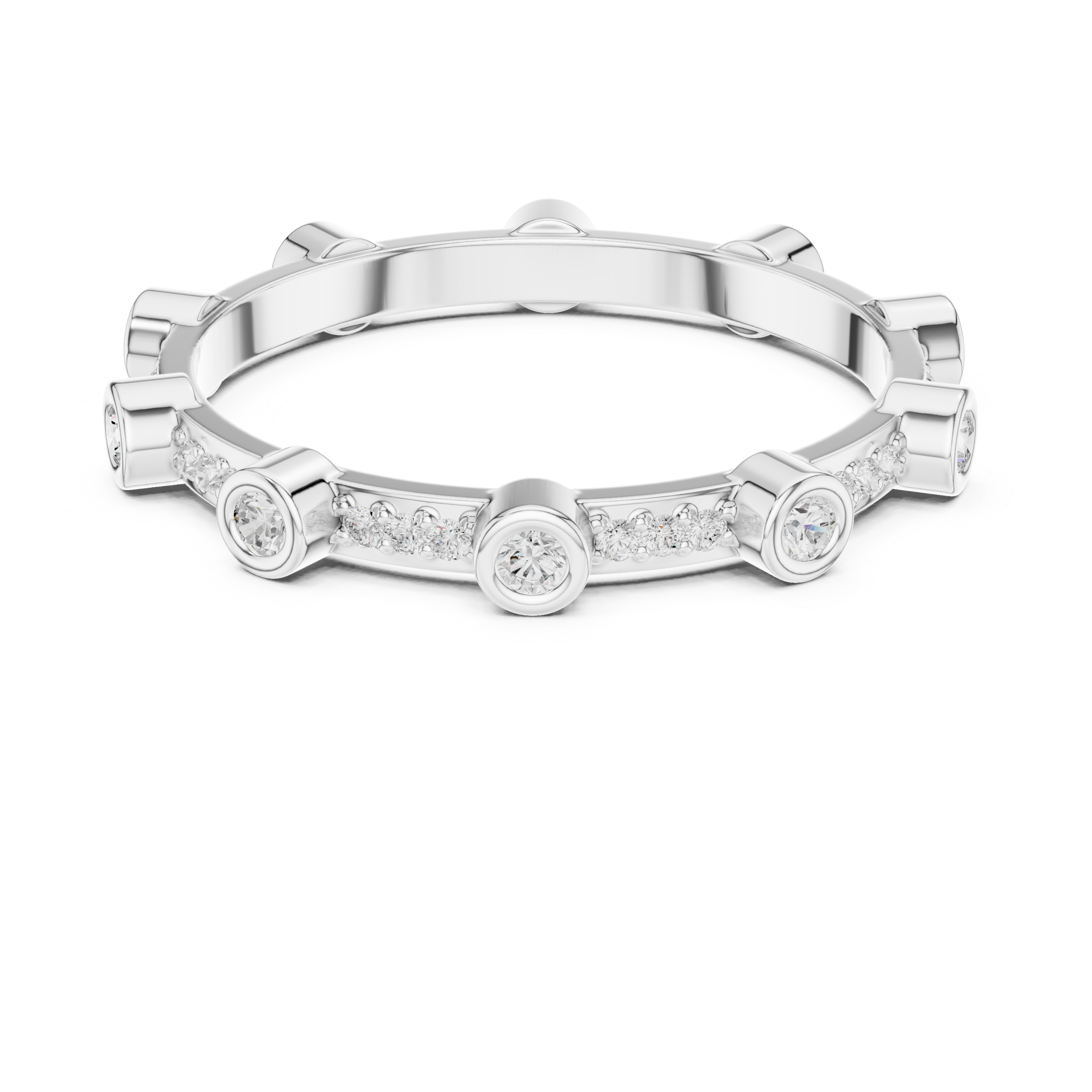 Vivienne French V Pave Lab Grown Diamond Ring