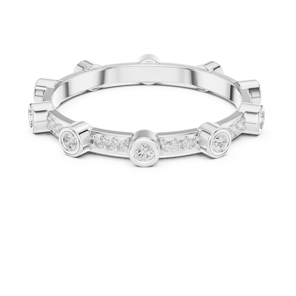 Vivienne French V Pave Lab Grown Diamond Ring
