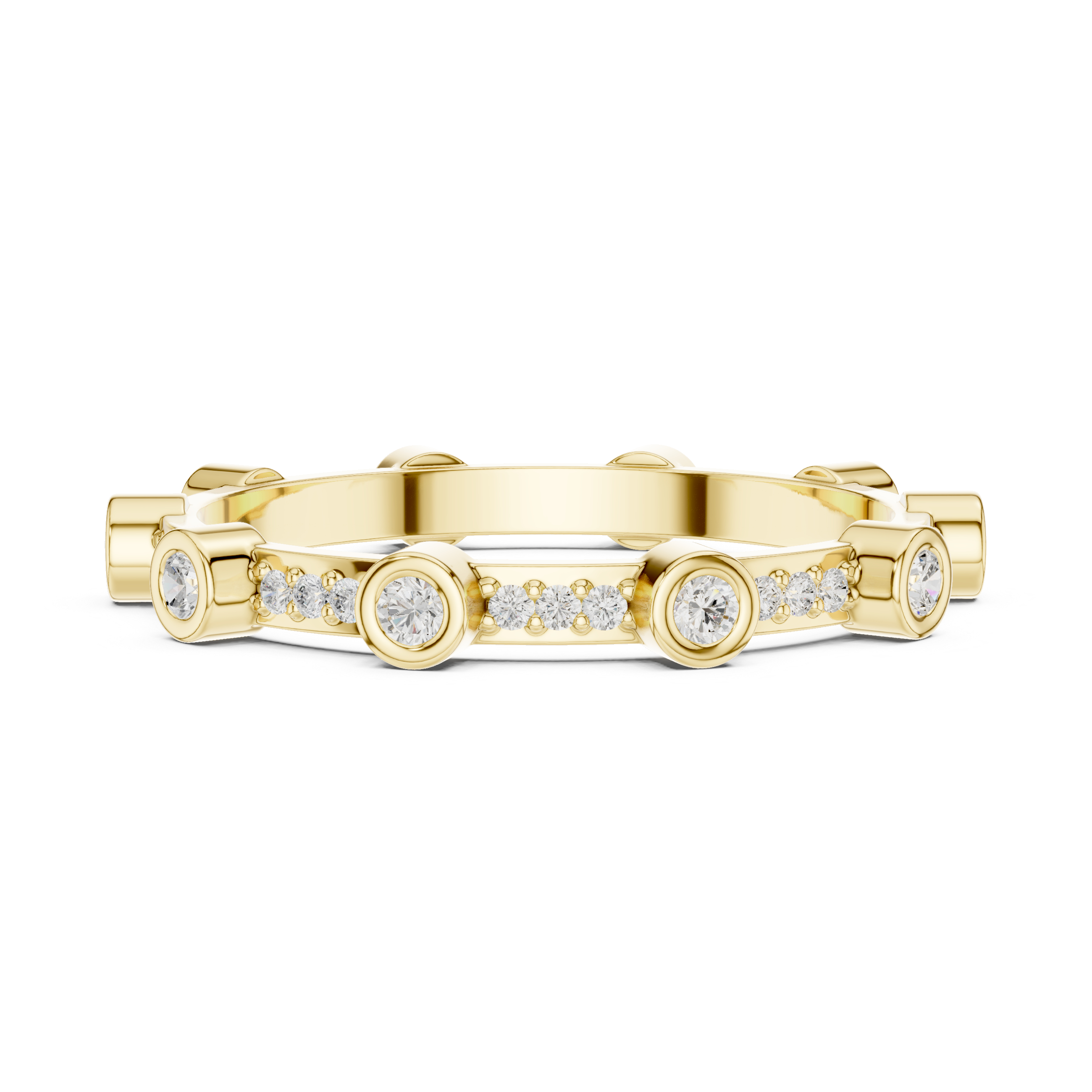 Vivienne French V Pave Lab Grown Diamond Ring