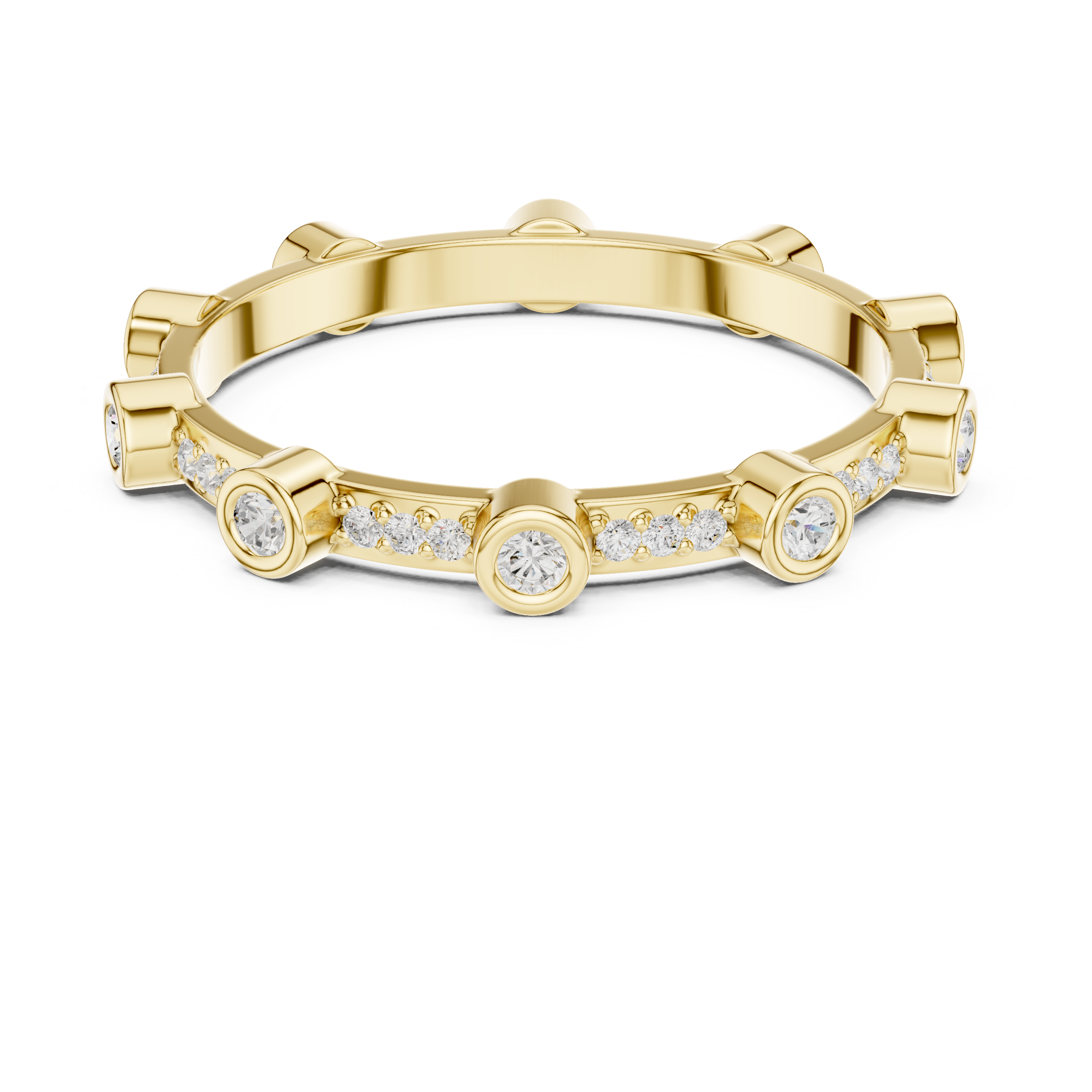 Vivienne French V Pave Lab Grown Diamond Ring