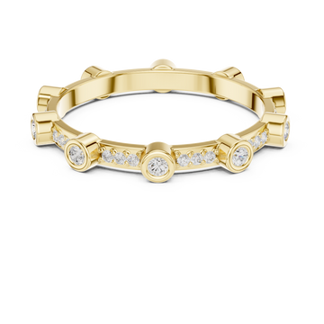 Vivienne French V Pave Lab Grown Diamond Ring
