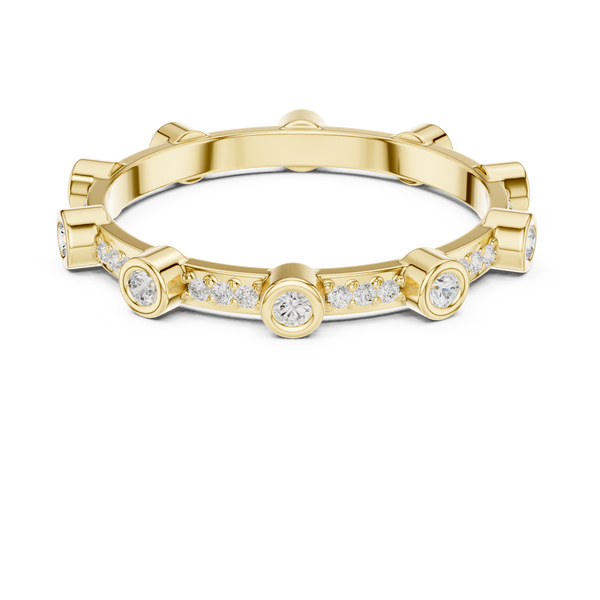 Vivienne French V Pave Lab Grown Diamond Ring