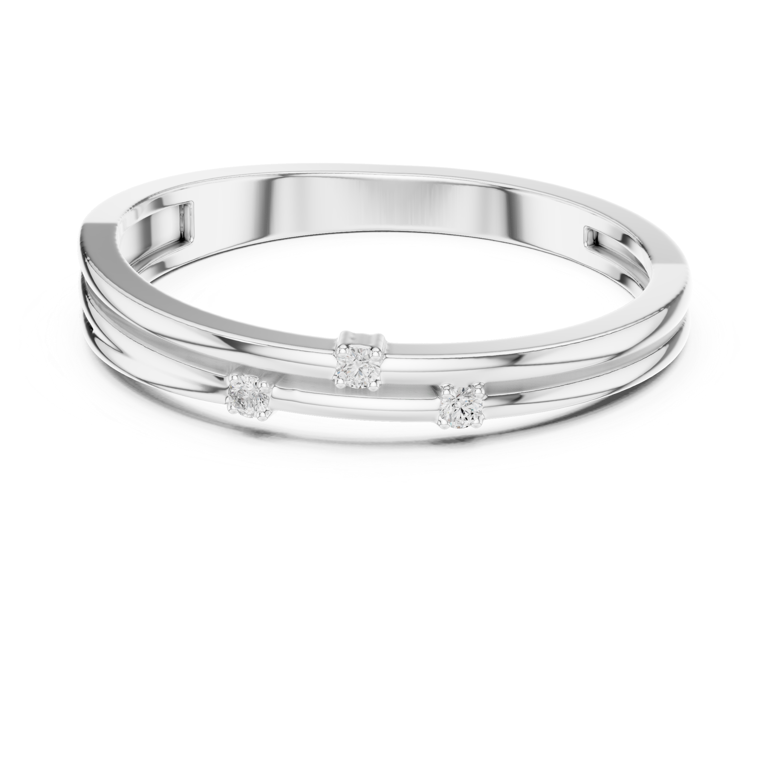 Kora Princess Cut Three Stone Lab Grown Diamond Ring