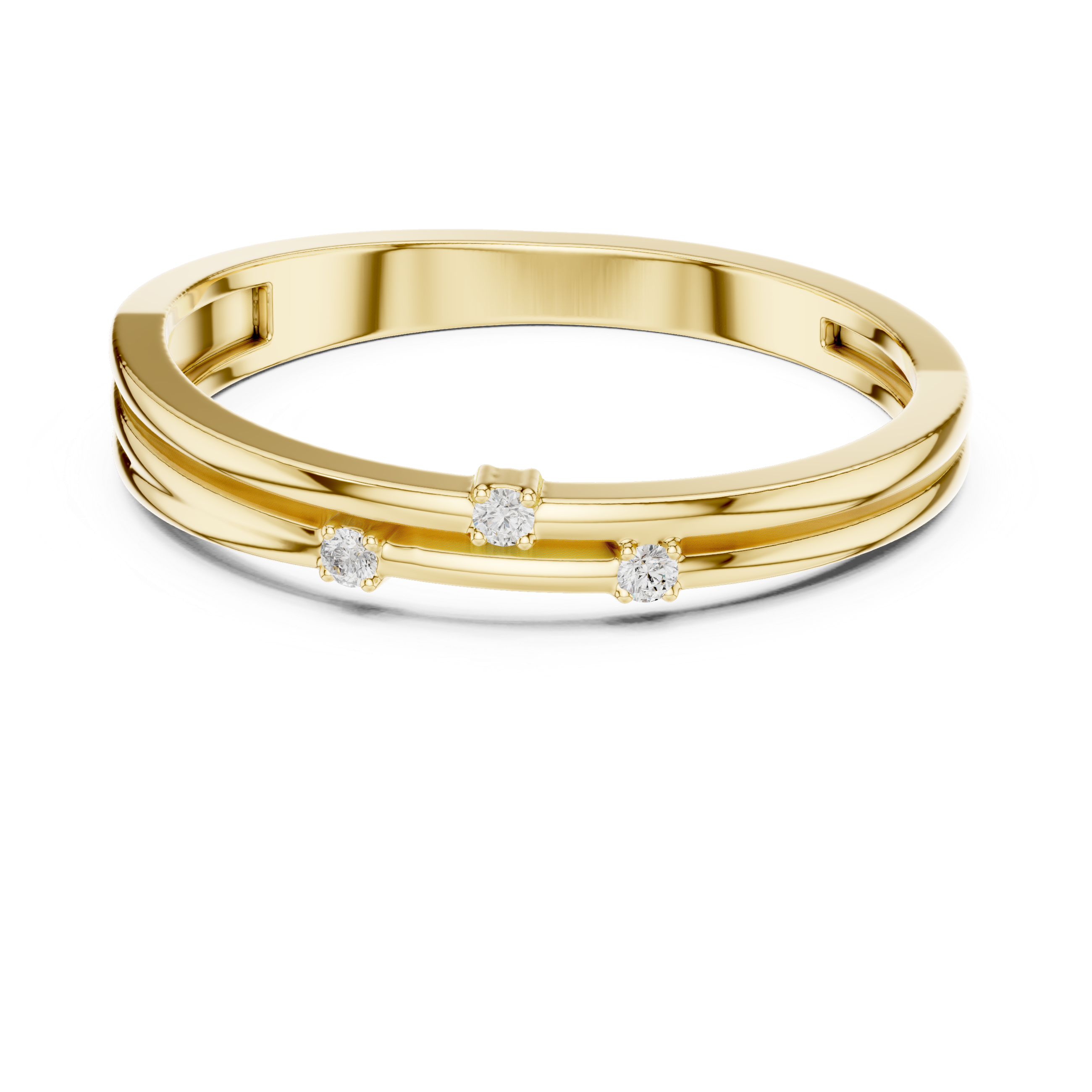 Kora Princess Cut Three Stone Lab Grown Diamond Ring