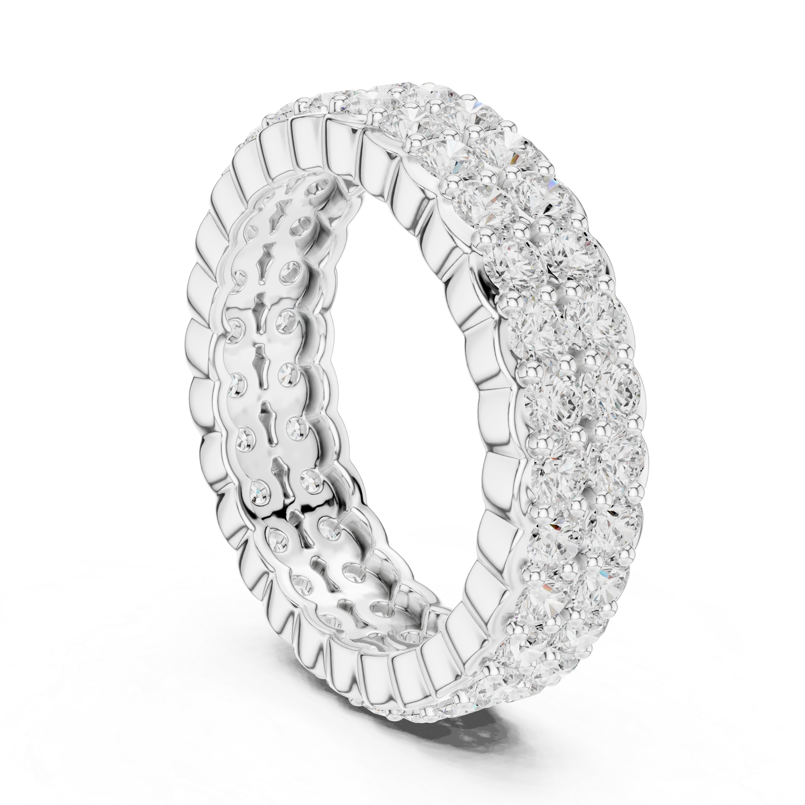 Vian Cushion Cut Bezel Set Lab Grown Diamond Ring