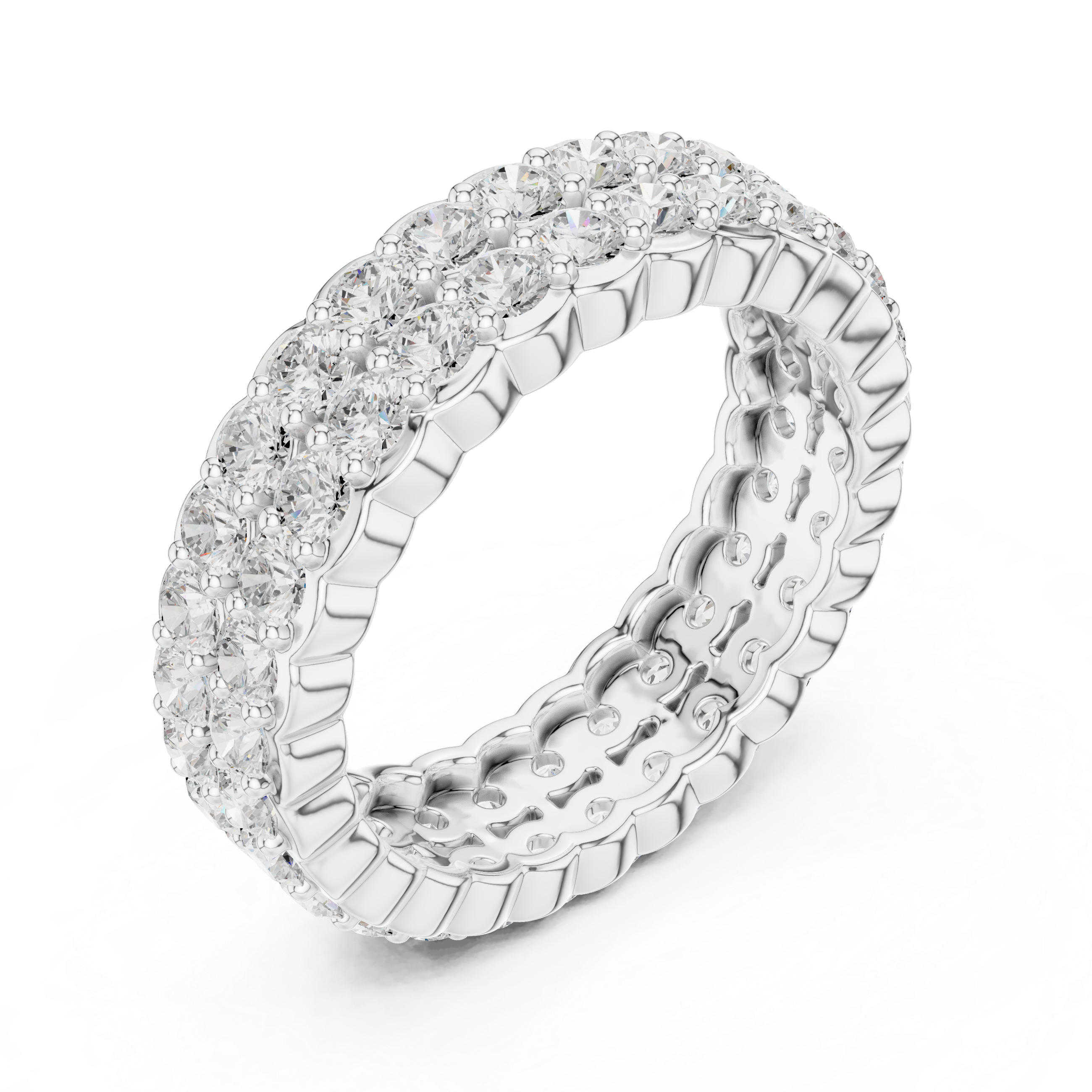 Vian Cushion Cut Bezel Set Lab Grown Diamond Ring
