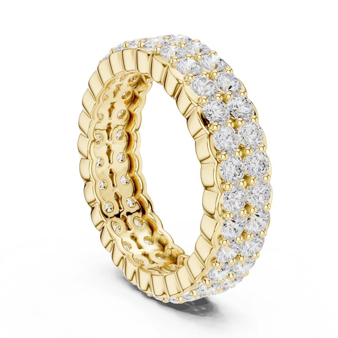 Vian Cushion Cut Bezel Set Lab Grown Diamond Ring