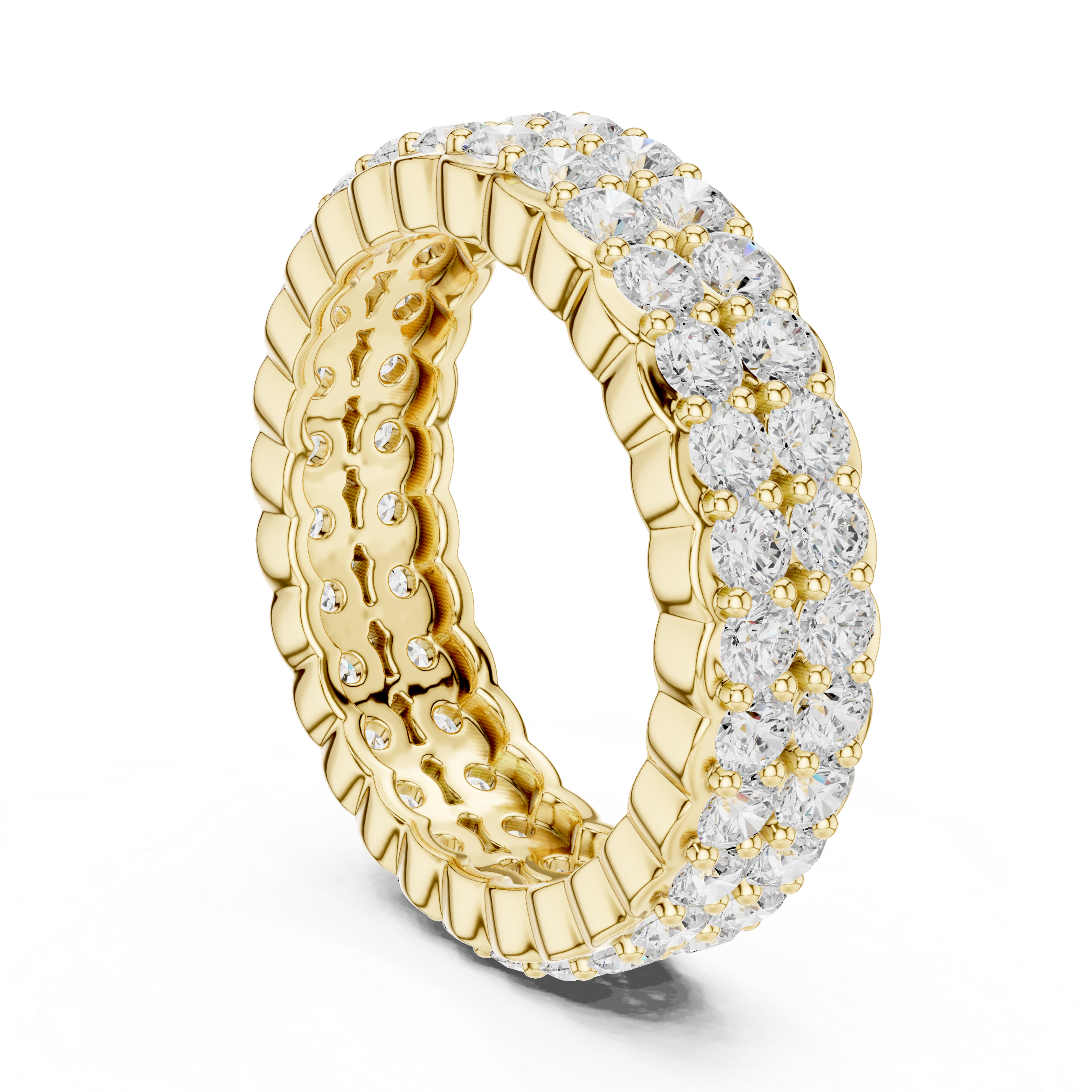 Vian Cushion Cut Bezel Set Lab Grown Diamond Ring