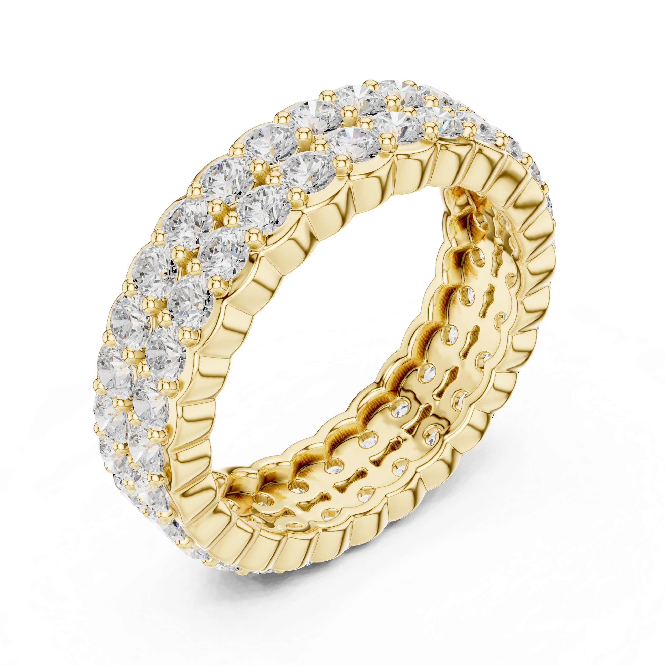Vian Cushion Cut Bezel Set Lab Grown Diamond Ring