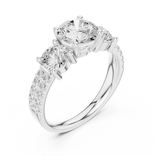 Vesper Emerald Cut Eternity Lab Grown Diamond Ring