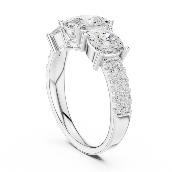 Ember Radiant Cut Three Stone Lab Grown Diamond Ring