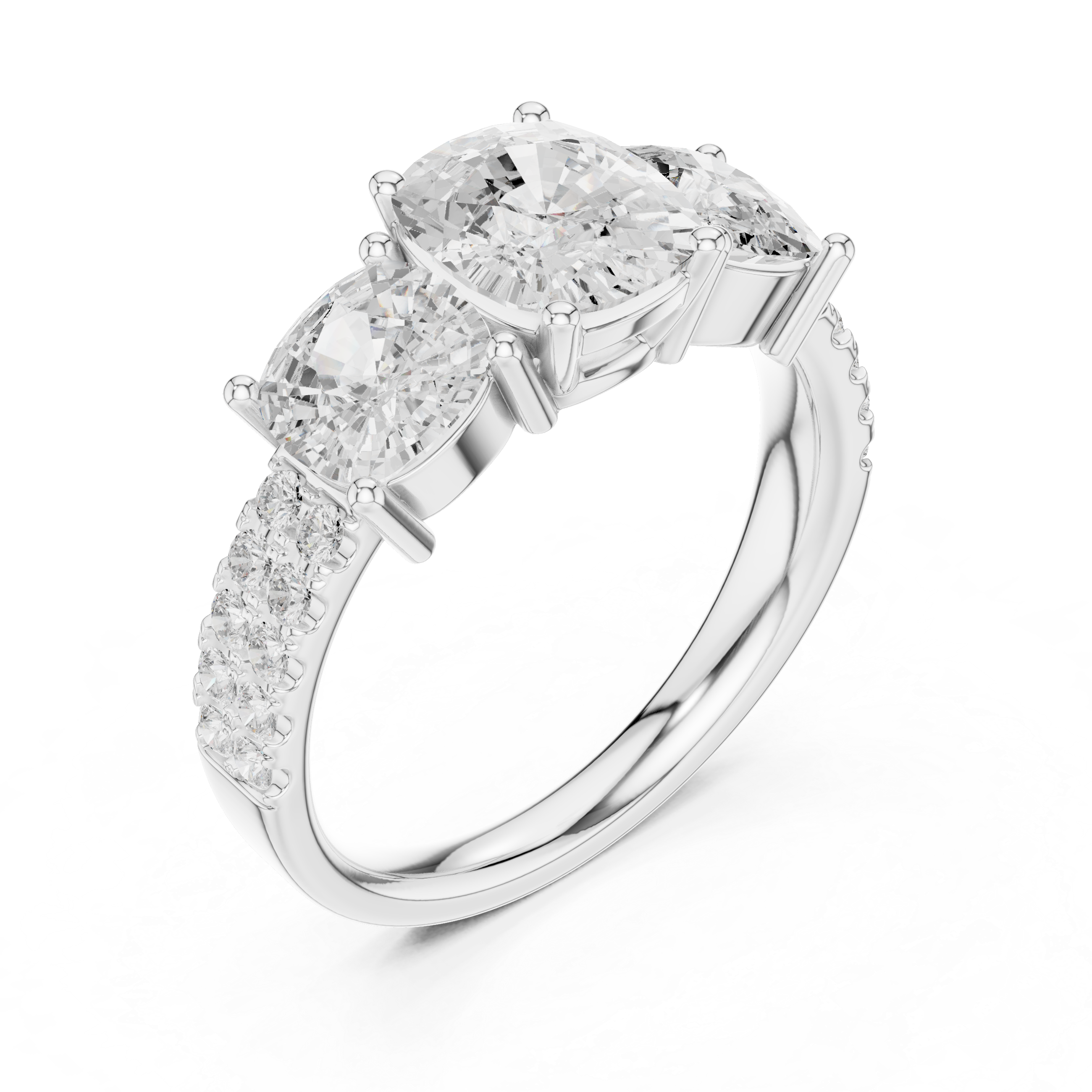 Ember Radiant Cut Three Stone Lab Grown Diamond Ring