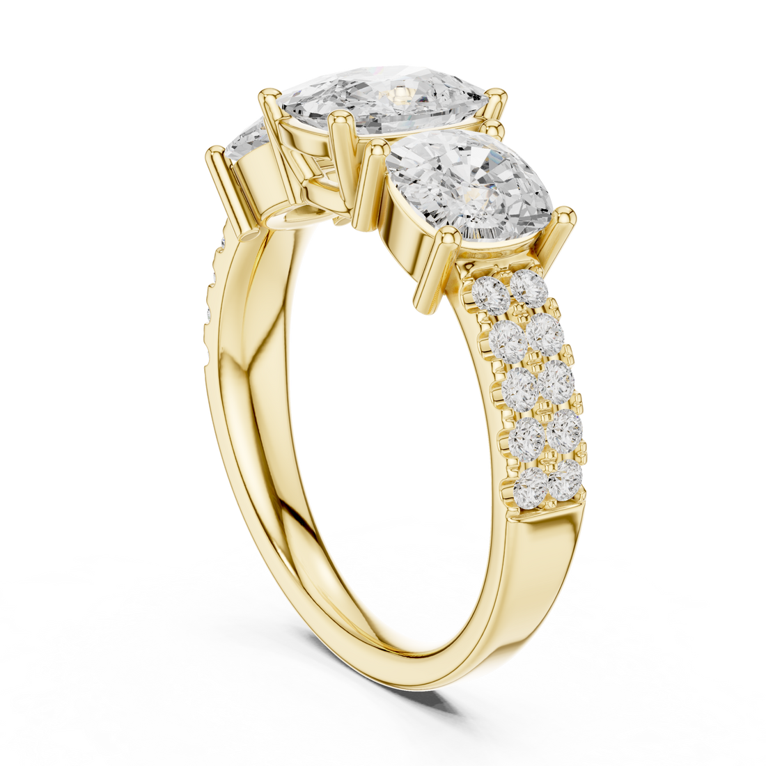 Ember Radiant Cut Three Stone Lab Grown Diamond Ring