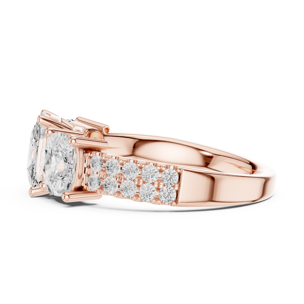 Ember Radiant Cut Three Stone Lab Grown Diamond Ring