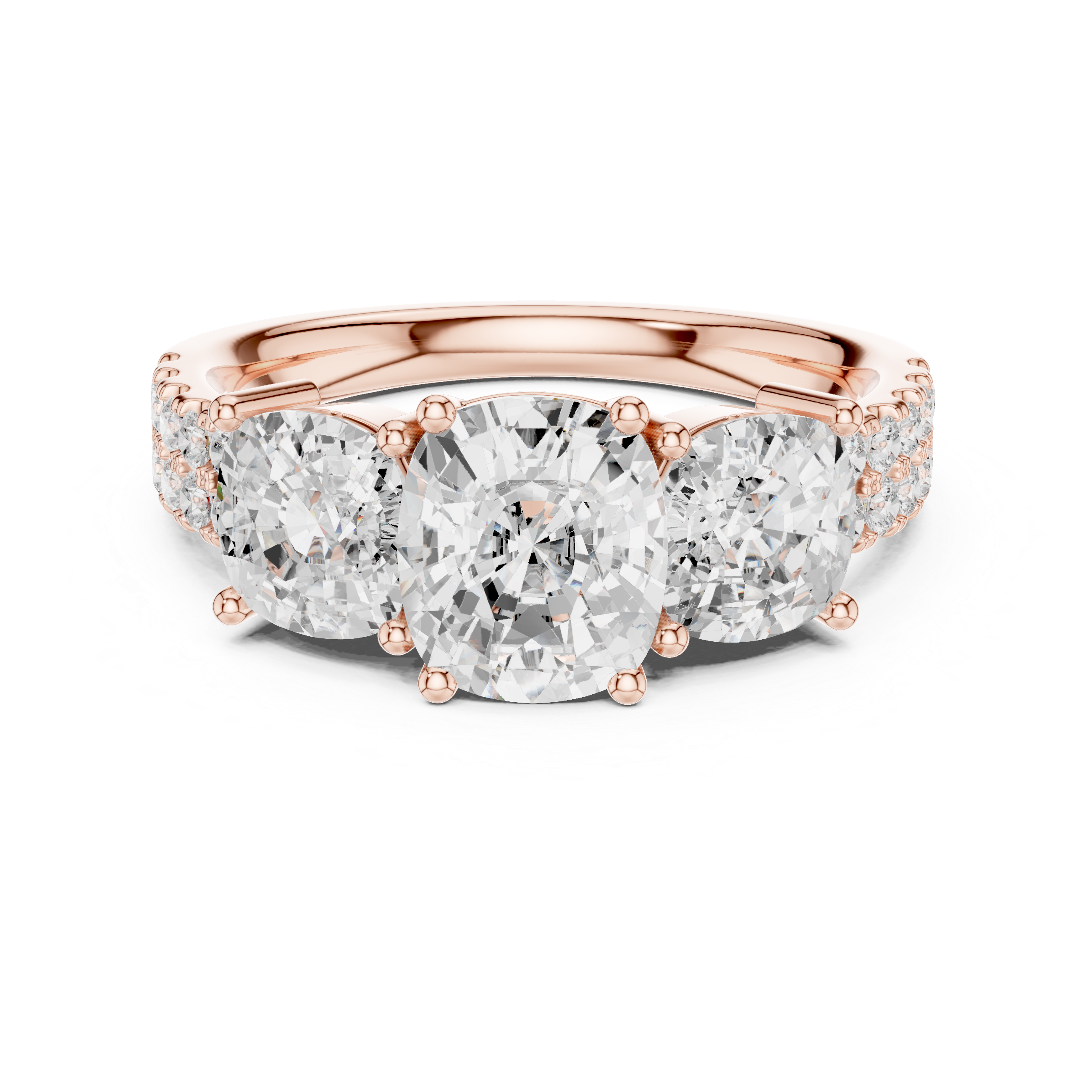 Ember Radiant Cut Three Stone Lab Grown Diamond Ring