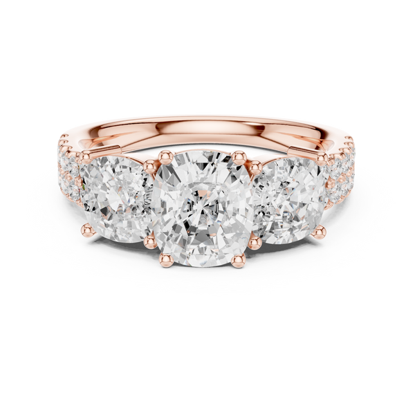 Ember Radiant Cut Three Stone Lab Grown Diamond Ring
