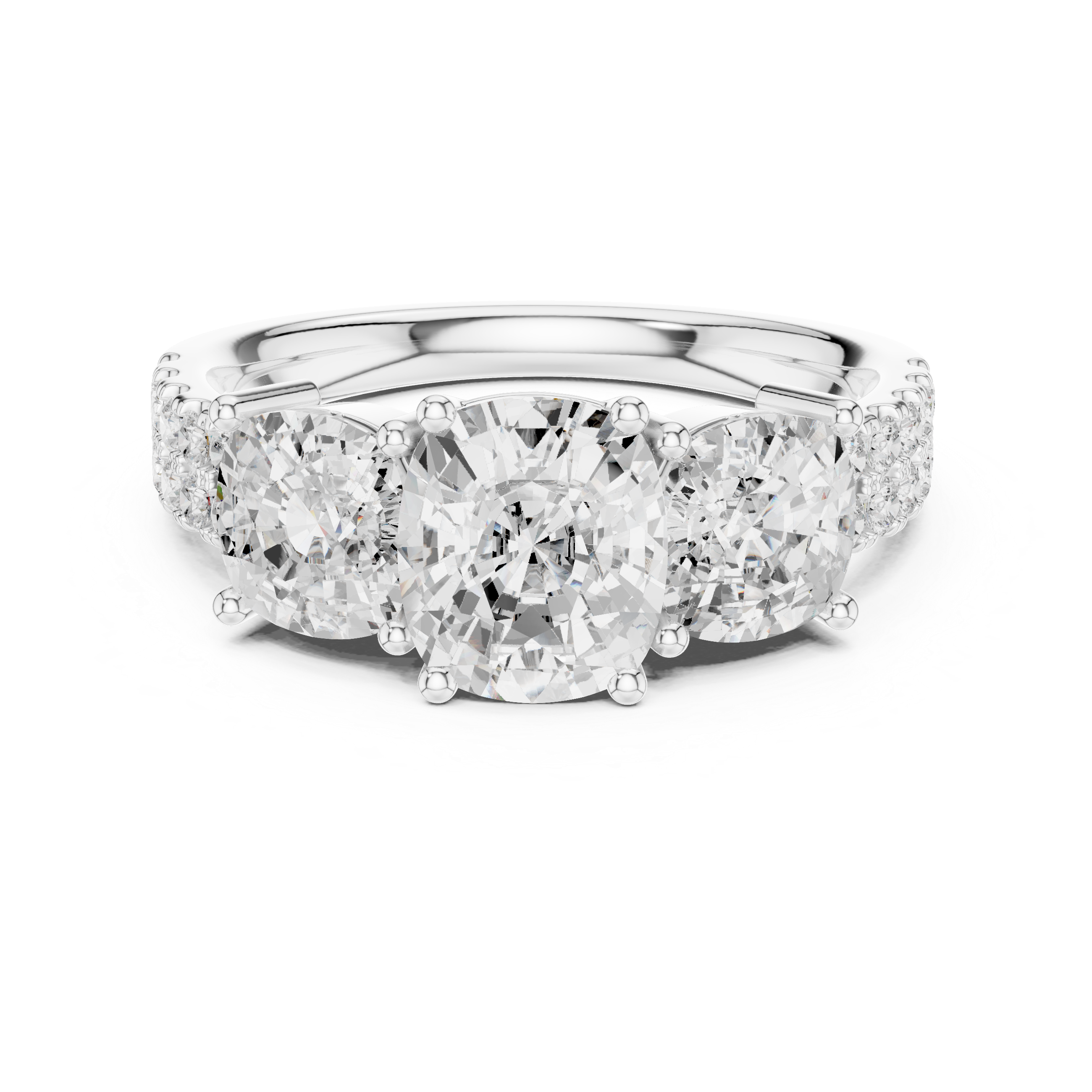 Ember Radiant Cut Three Stone Lab Grown Diamond Ring