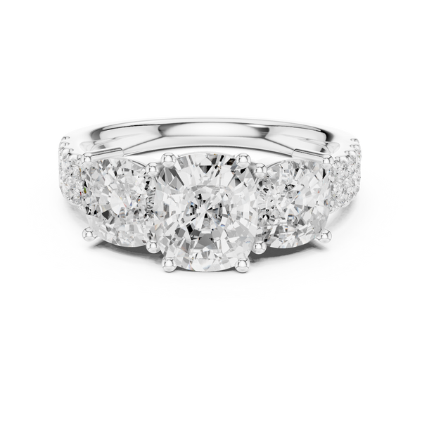 Ember Radiant Cut Three Stone Lab Grown Diamond Ring