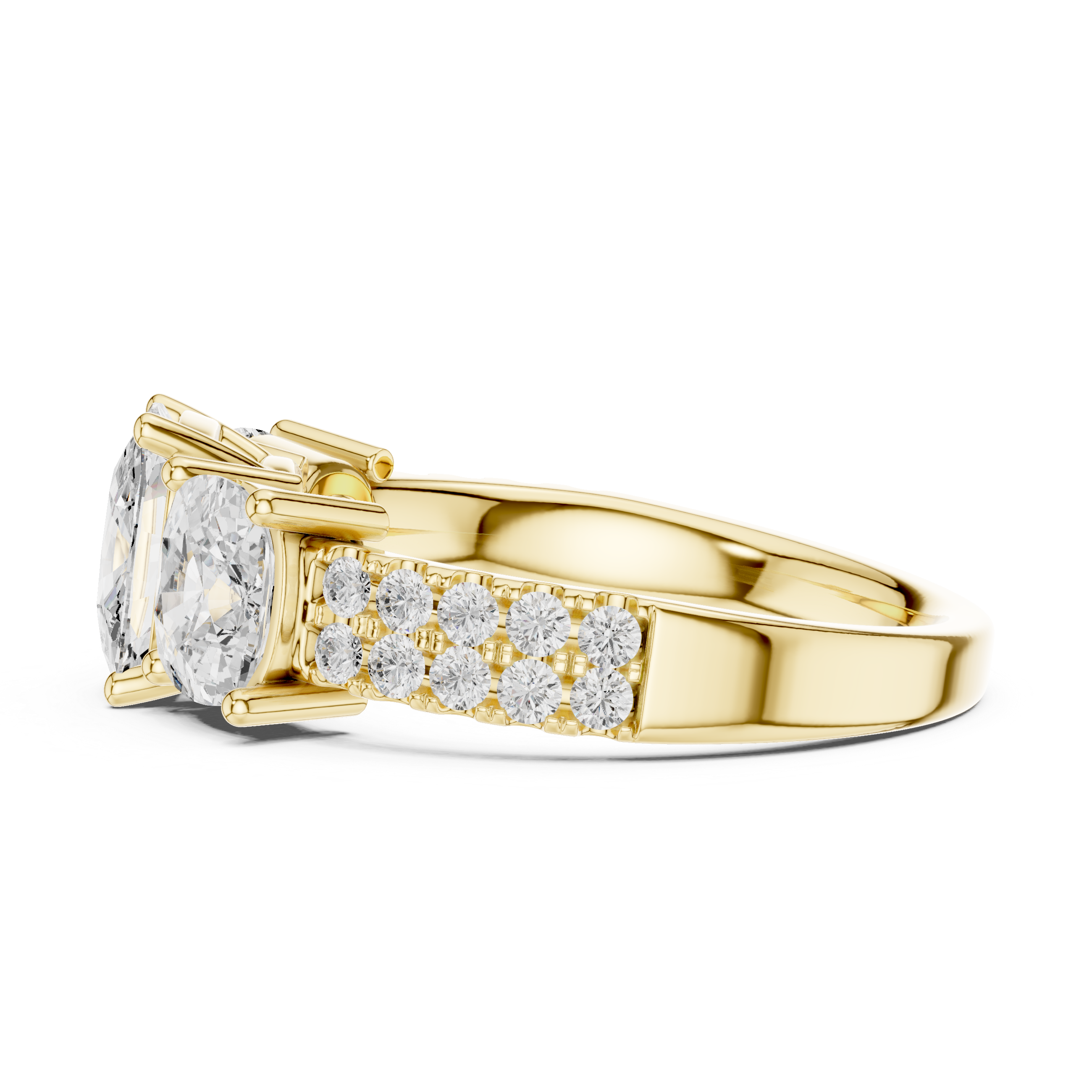 Ember Radiant Cut Three Stone Lab Grown Diamond Ring