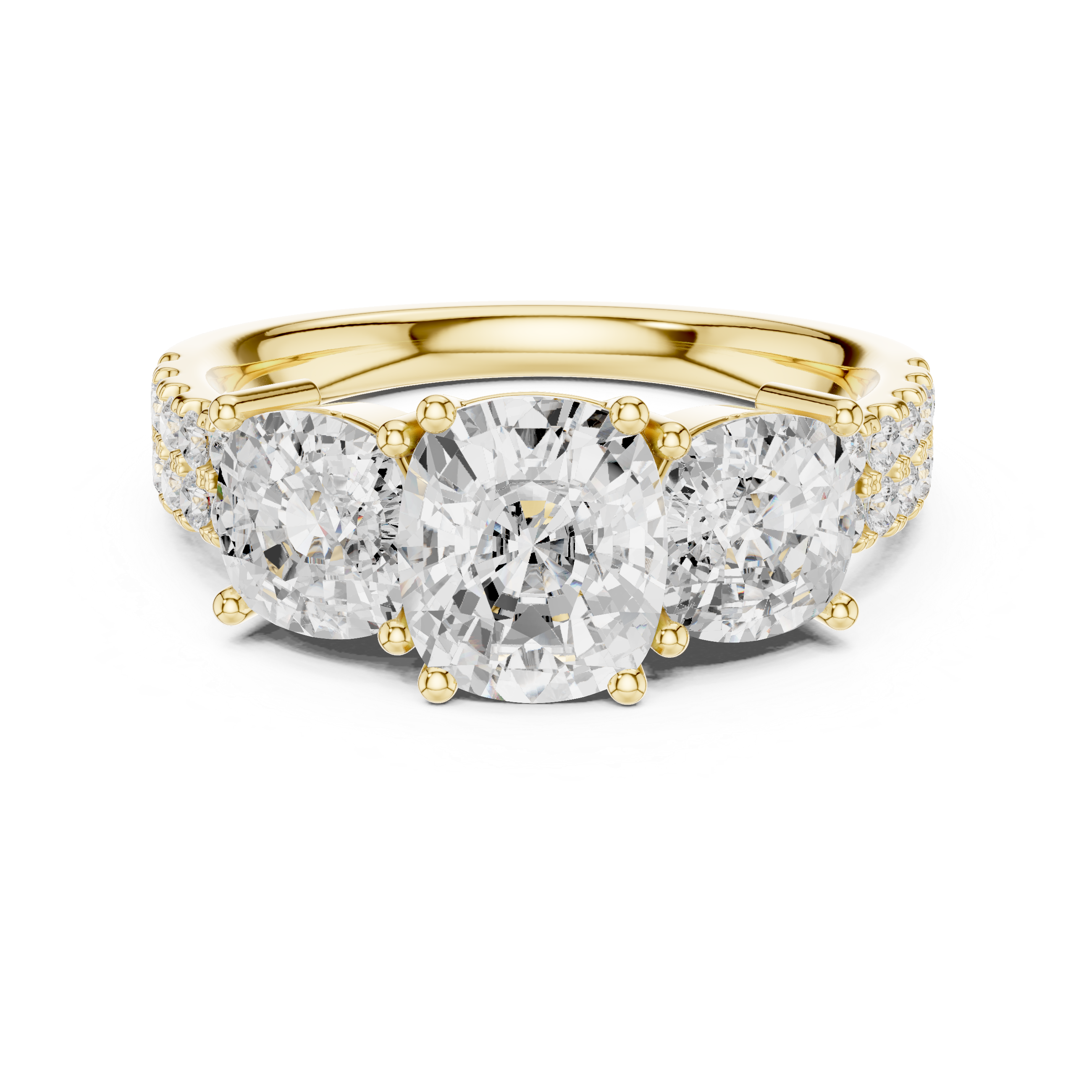 Ember Radiant Cut Three Stone Lab Grown Diamond Ring