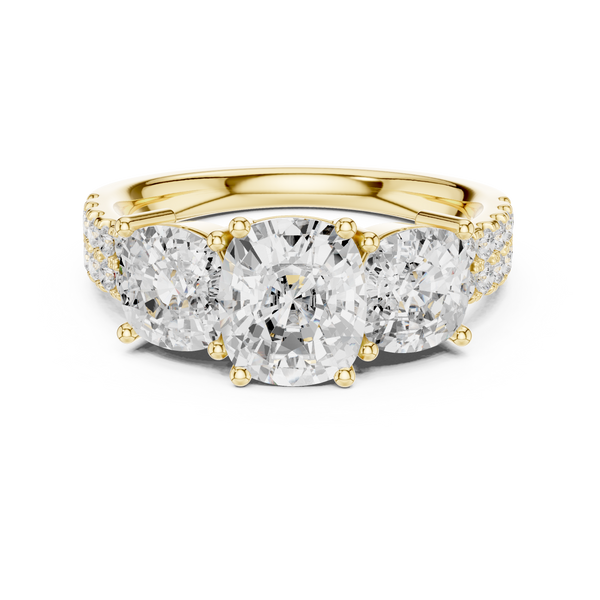 Ember Radiant Cut Three Stone Lab Grown Diamond Ring