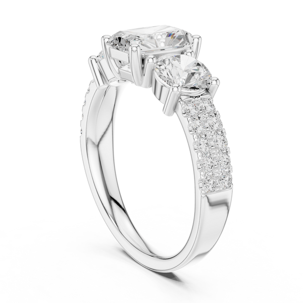 Isolde Cushion Cut Split Lab Grown Diamond Ring