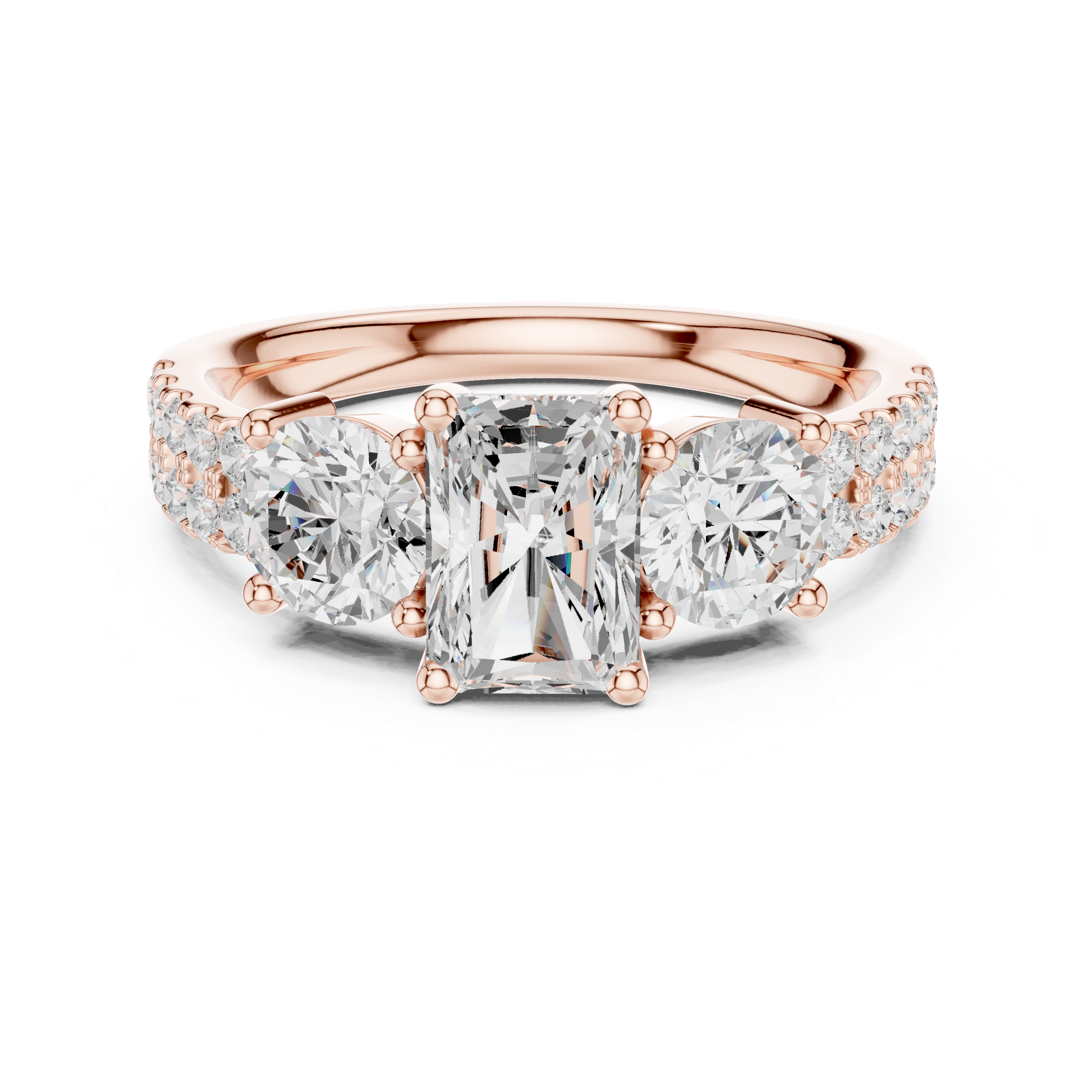 Isolde Cushion Cut Split Lab Grown Diamond Ring