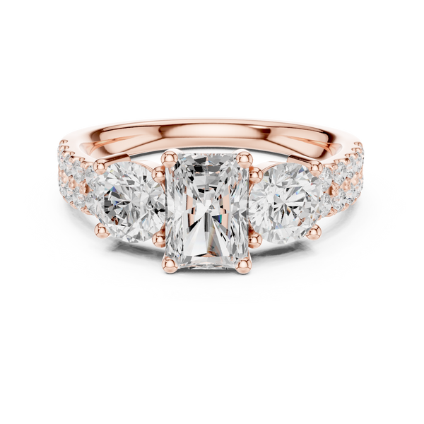 Isolde Cushion Cut Split Lab Grown Diamond Ring