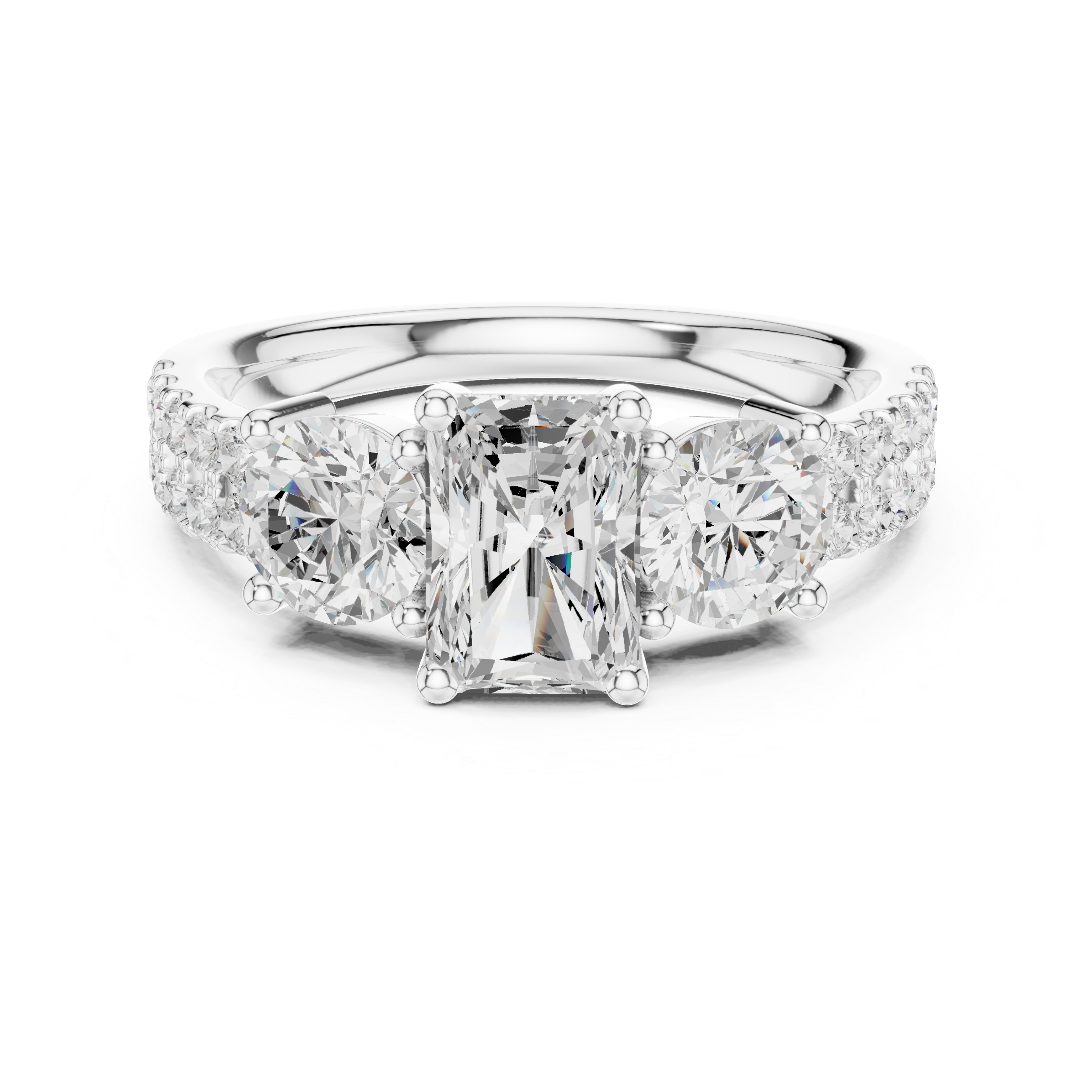 Isolde Cushion Cut Split Lab Grown Diamond Ring