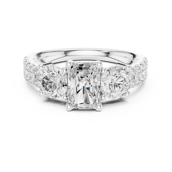 Isolde Cushion Cut Split Lab Grown Diamond Ring