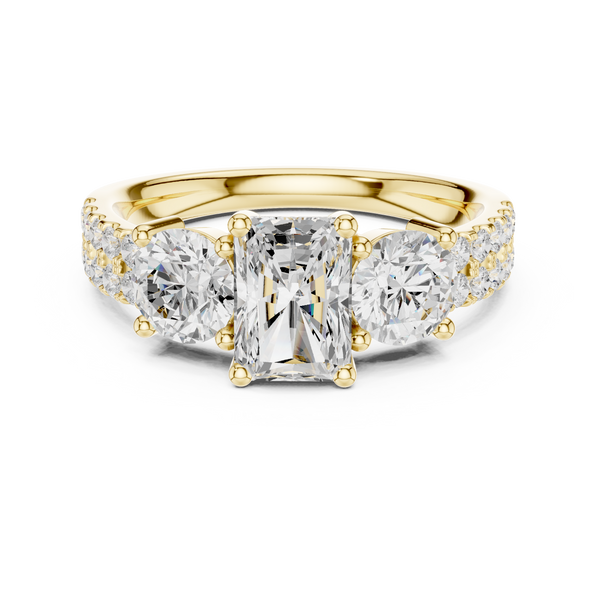 Isolde Cushion Cut Split Lab Grown Diamond Ring