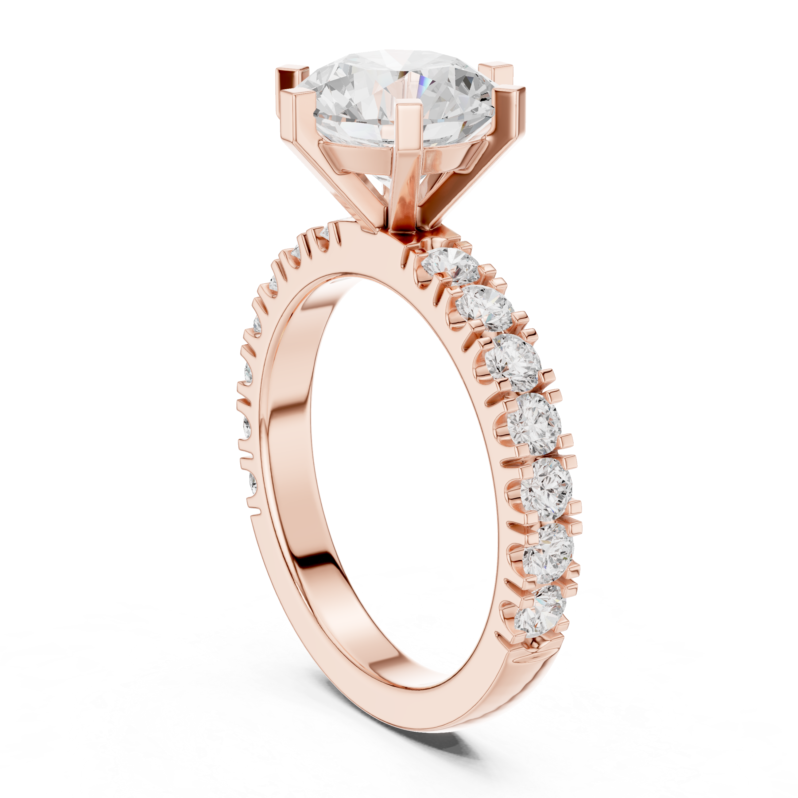 Elaria Pear Shape Chevron Lab Grown Diamond Ring