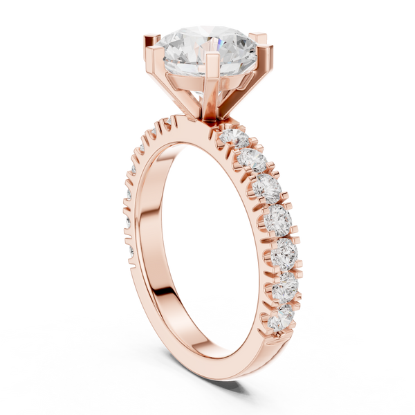 Elaria Pear Shape Chevron Lab Grown Diamond Ring