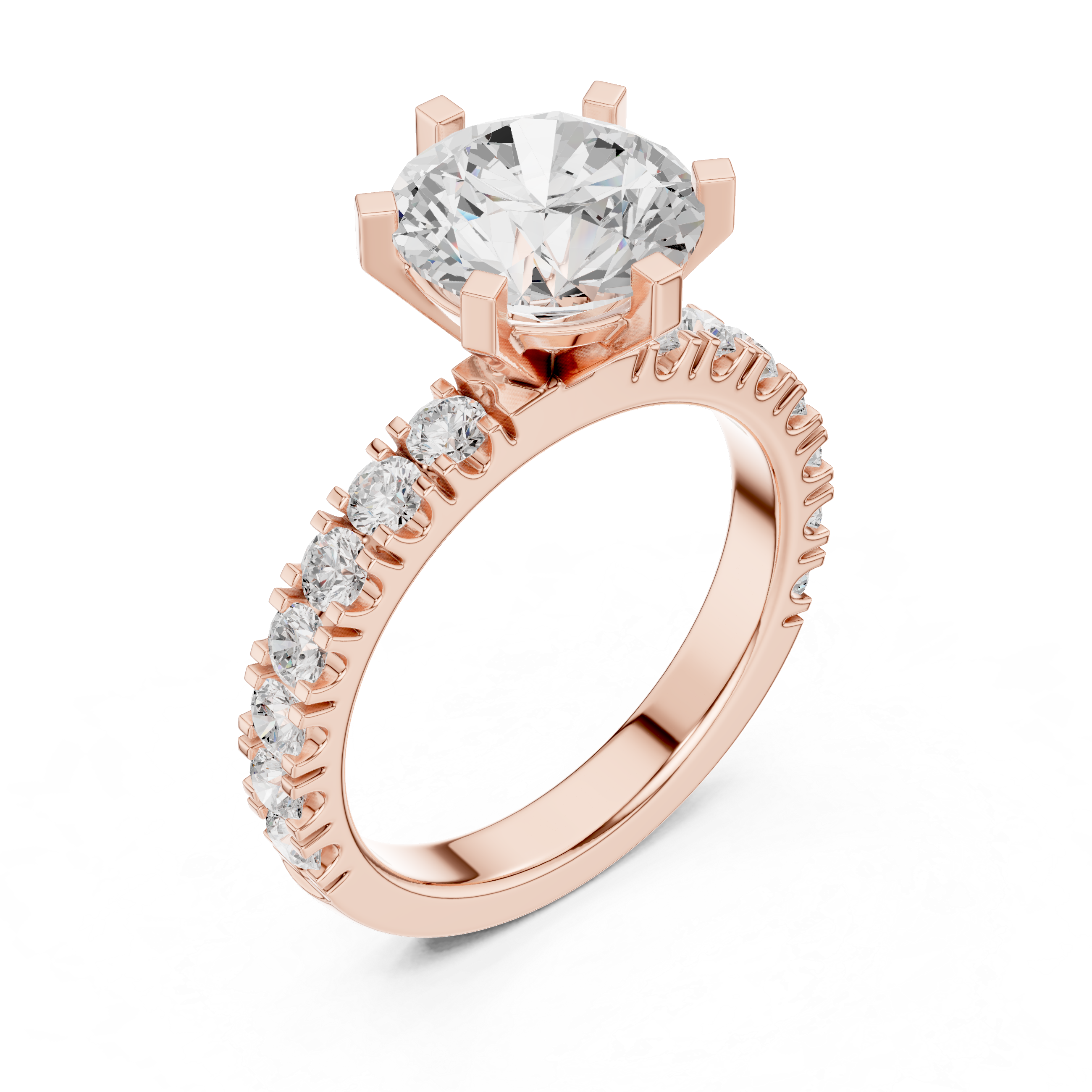 Elaria Pear Shape Chevron Lab Grown Diamond Ring
