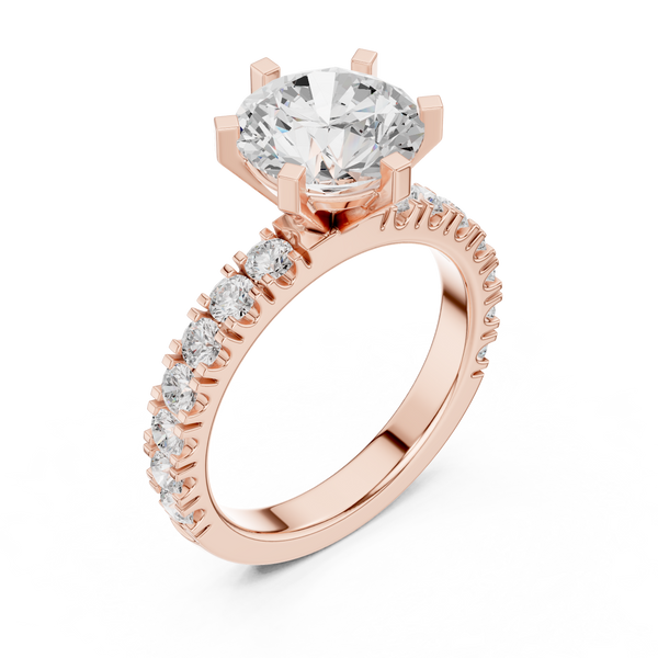 Elaria Pear Shape Chevron Lab Grown Diamond Ring