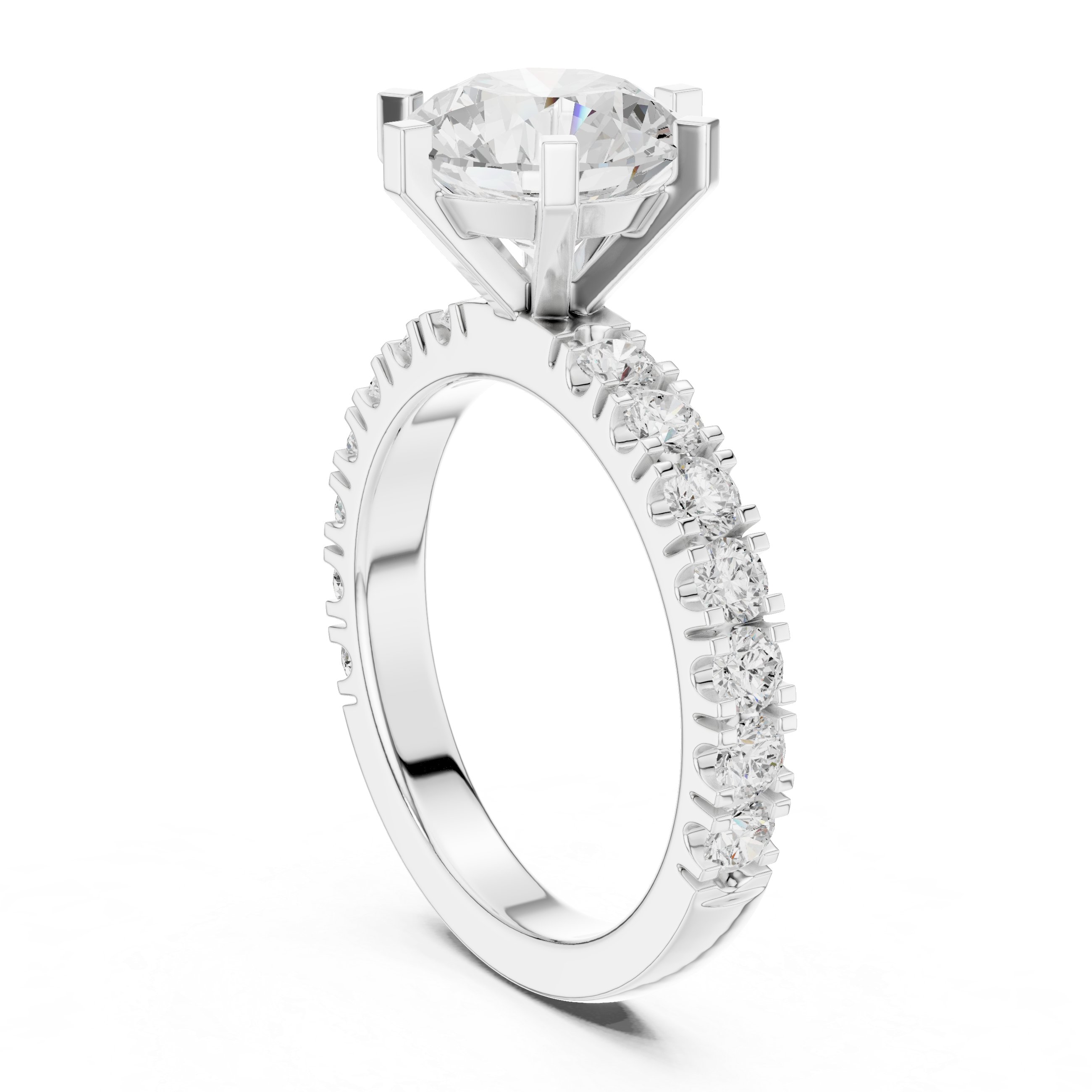 Elaria Pear Shape Chevron Lab Grown Diamond Ring