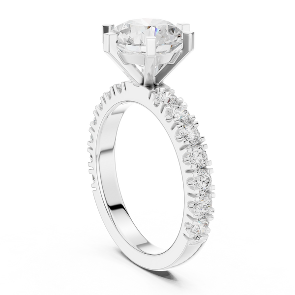 Elaria Pear Shape Chevron Lab Grown Diamond Ring