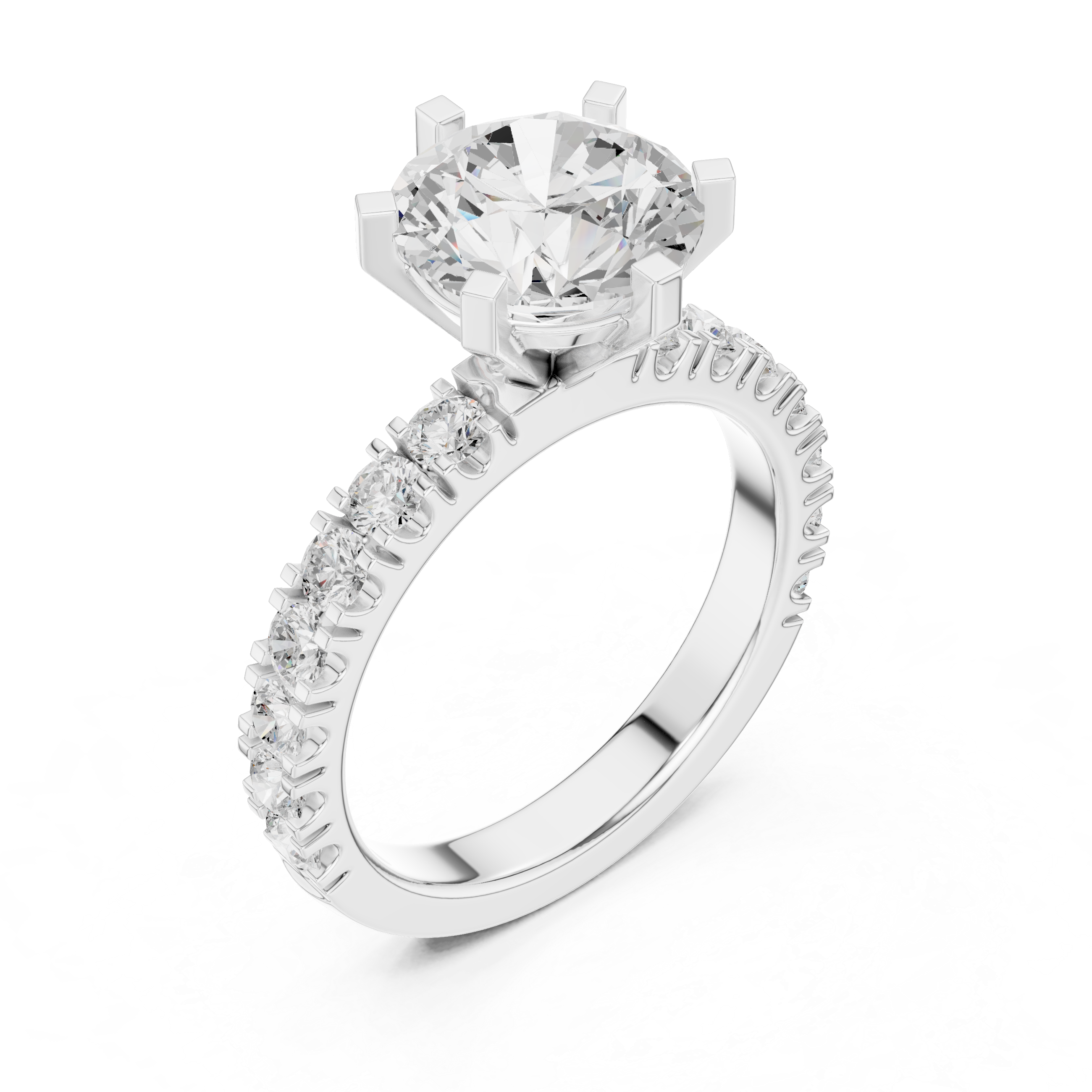 Elaria Pear Shape Chevron Lab Grown Diamond Ring