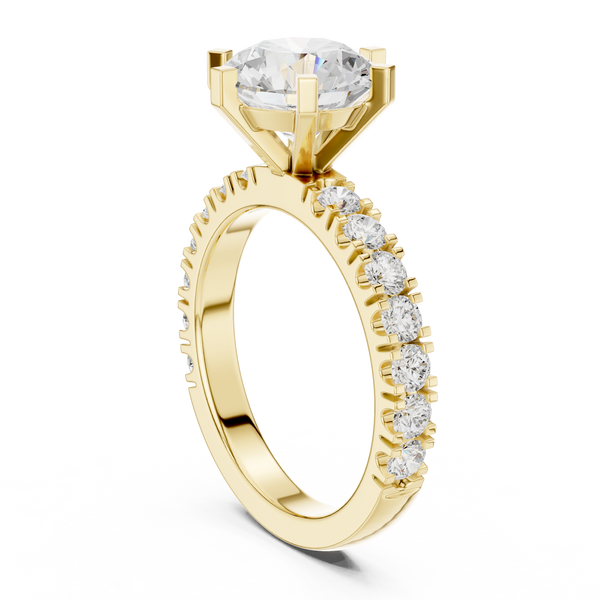 Elaria Pear Shape Chevron Lab Grown Diamond Ring
