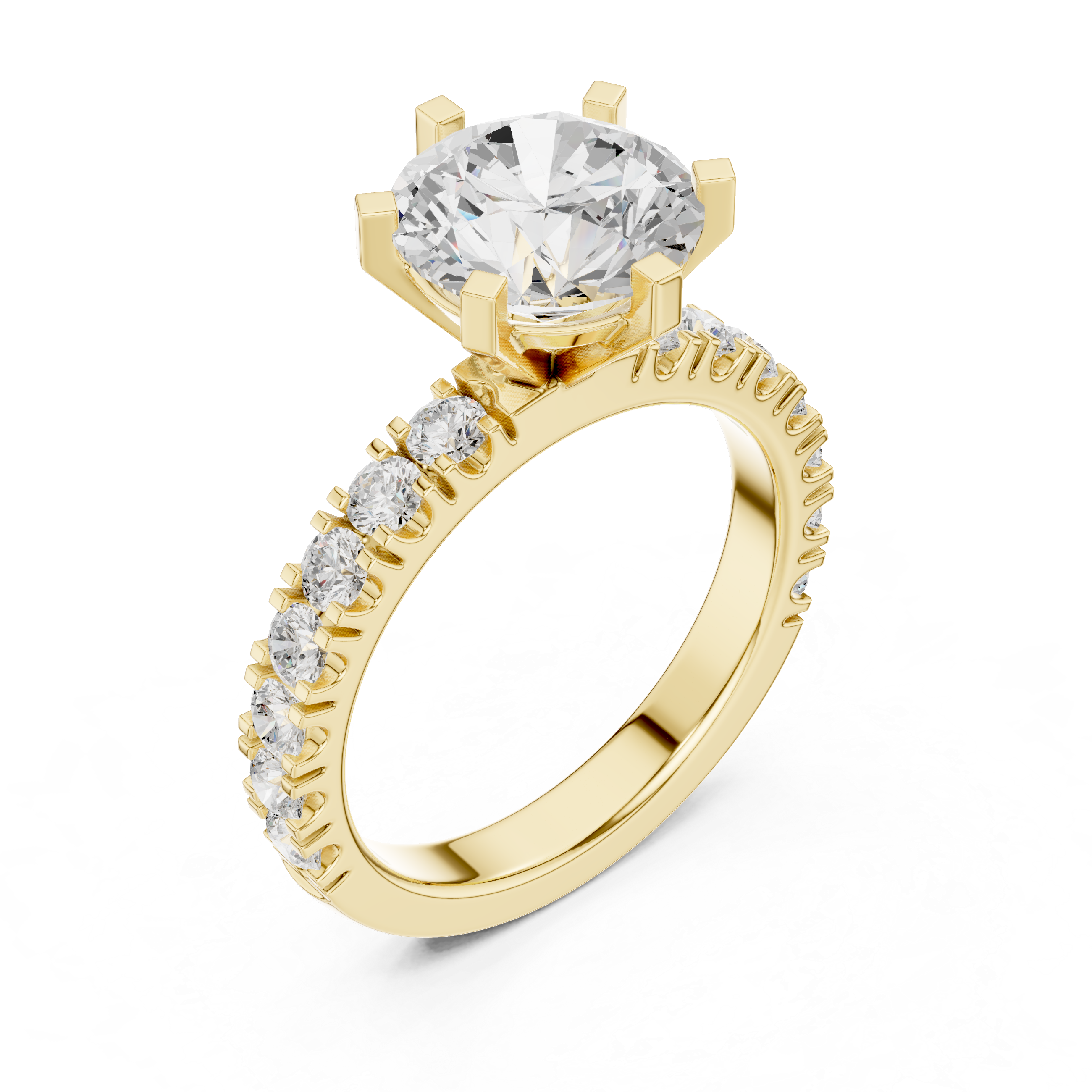 Elaria Pear Shape Chevron Lab Grown Diamond Ring