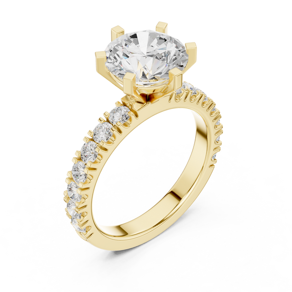 Elaria Pear Shape Chevron Lab Grown Diamond Ring