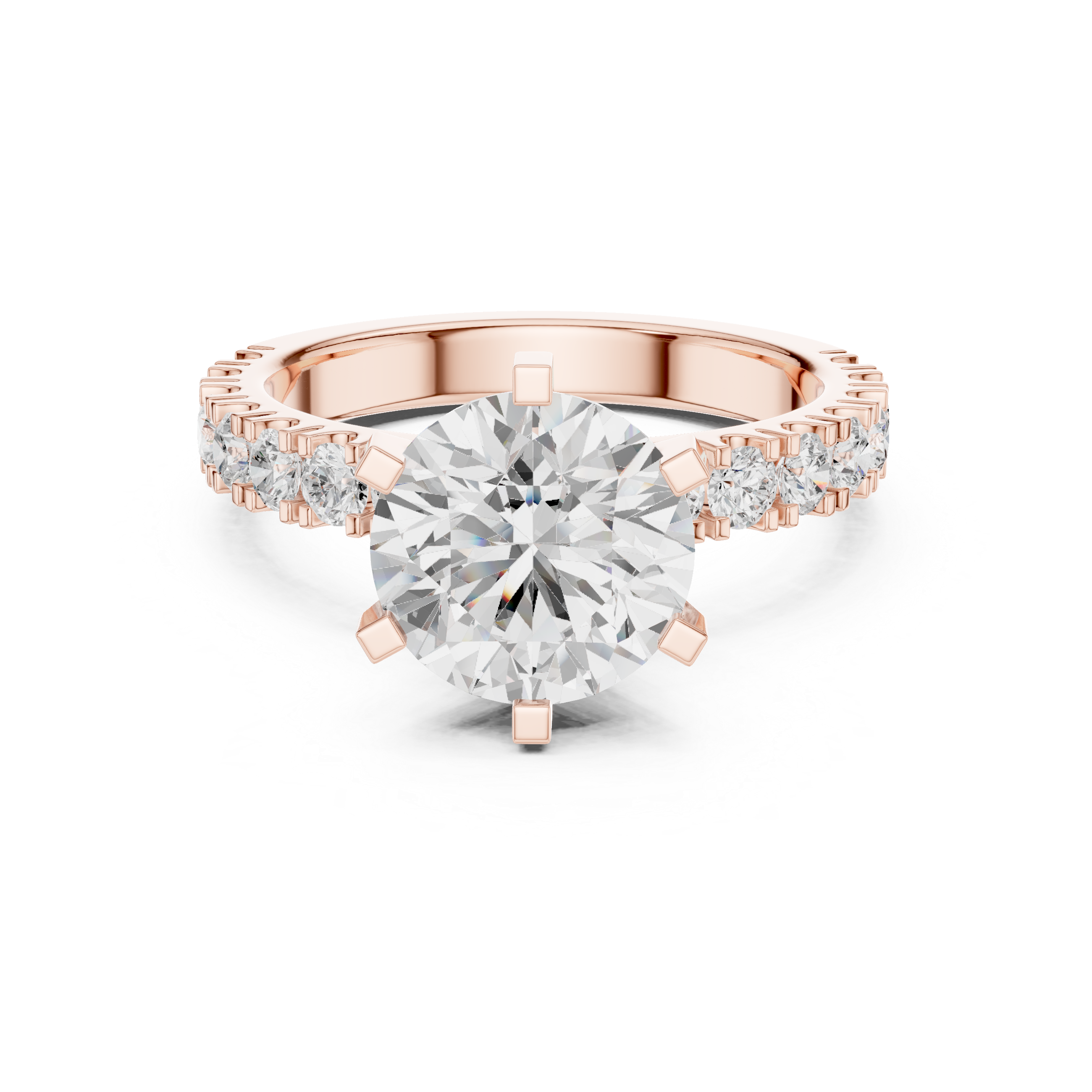 Elaria Pear Shape Chevron Lab Grown Diamond Ring