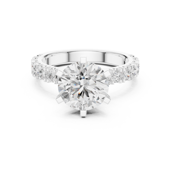 Elaria Pear Shape Chevron Lab Grown Diamond Ring