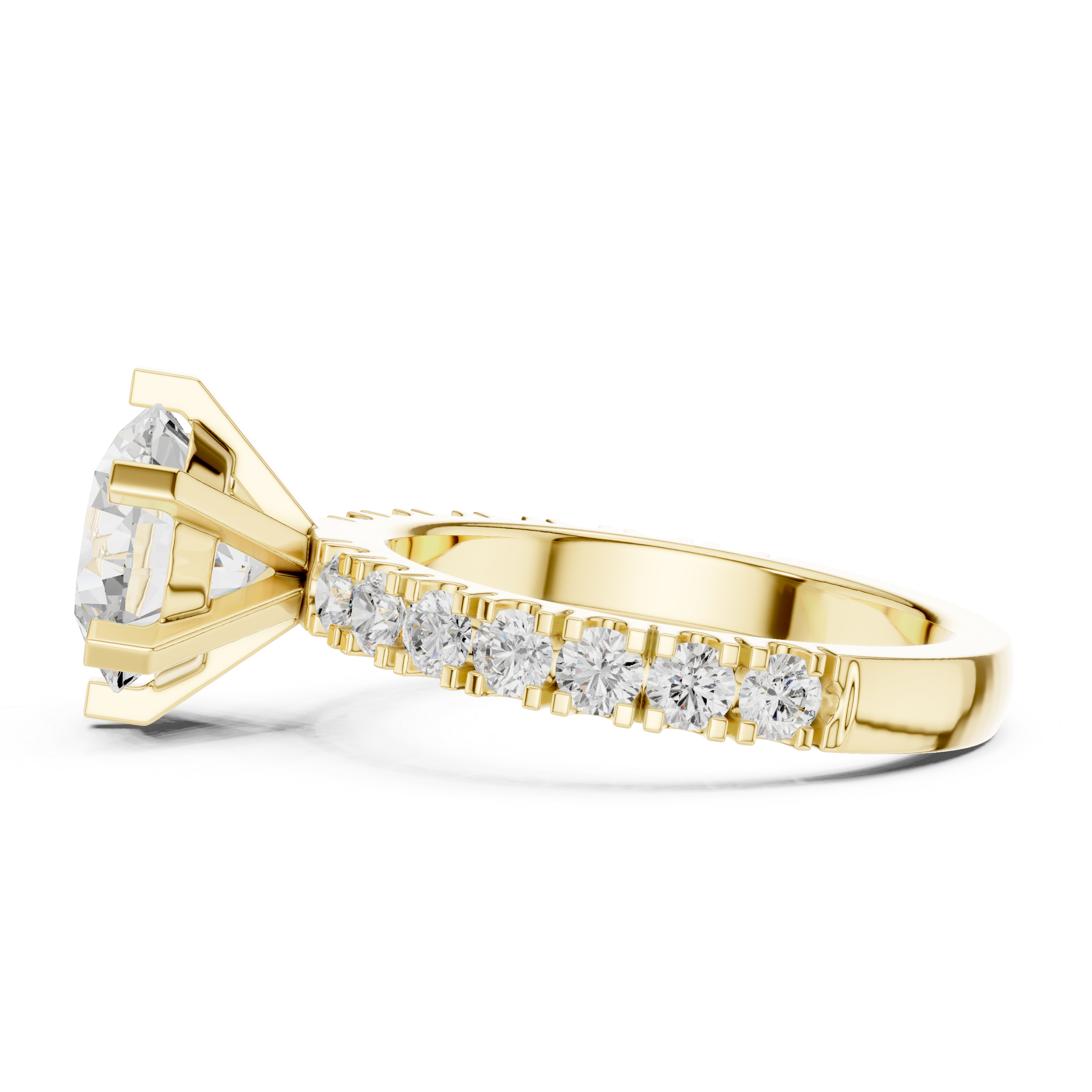 Elaria Pear Shape Chevron Lab Grown Diamond Ring