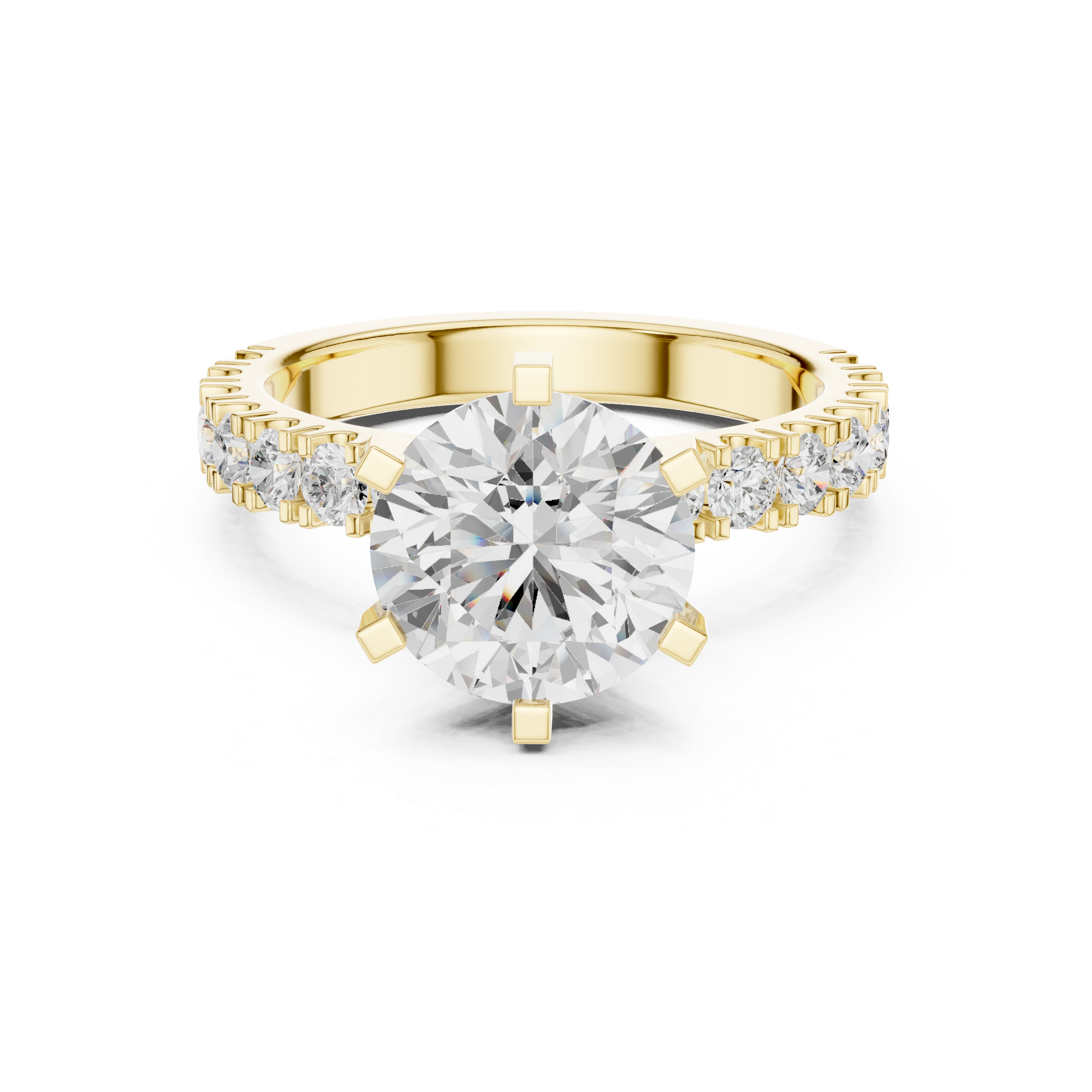 Elaria Pear Shape Chevron Lab Grown Diamond Ring