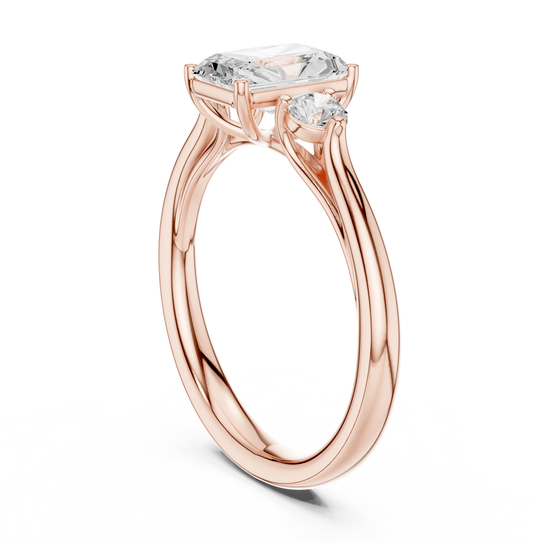 Anya Princess Cut Bezel Set Lab Grown Diamond Ring